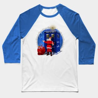 10th Doctor as Santa Claus Baseball T-Shirt